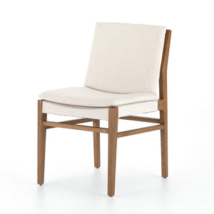 Ashford Dining Chair in Natural Brown & Savile Flax (19.75' x 25.25' x 34.75')