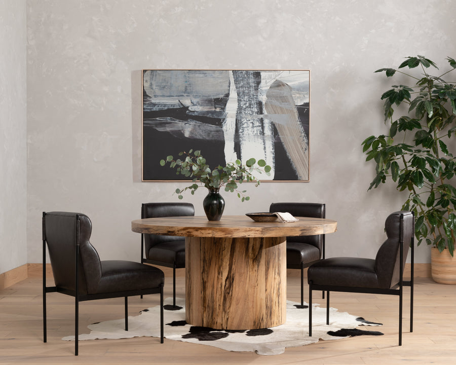 Kensington Dining Chair in Black Iron & Sonoma Black (20' x 25.5' x 34')