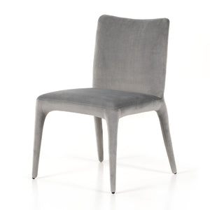 Carnegie Dining Chair in Glam Velvet Dusky Grey (21.75' x 23.5' x 33.25')