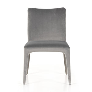 Carnegie Dining Chair in Glam Velvet Dusky Grey (21.75' x 23.5' x 33.25')