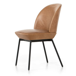 Allston Dining Chair in Sonoma Butterscotch & Black Iron (19.75' x 22.5' x 31.5')
