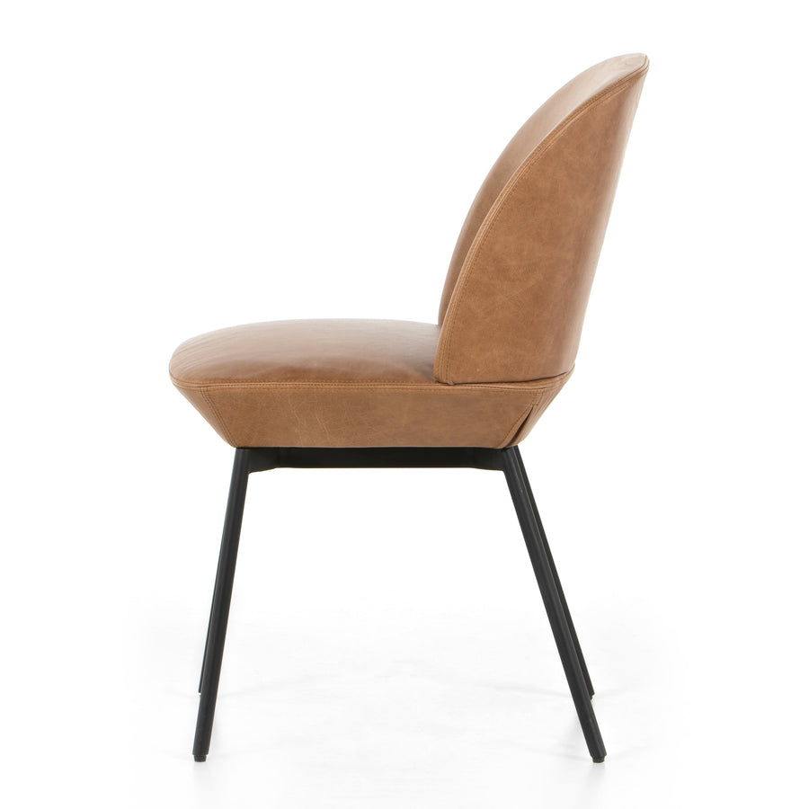 Allston Dining Chair in Sonoma Butterscotch & Black Iron (19.75' x 22.5' x 31.5')