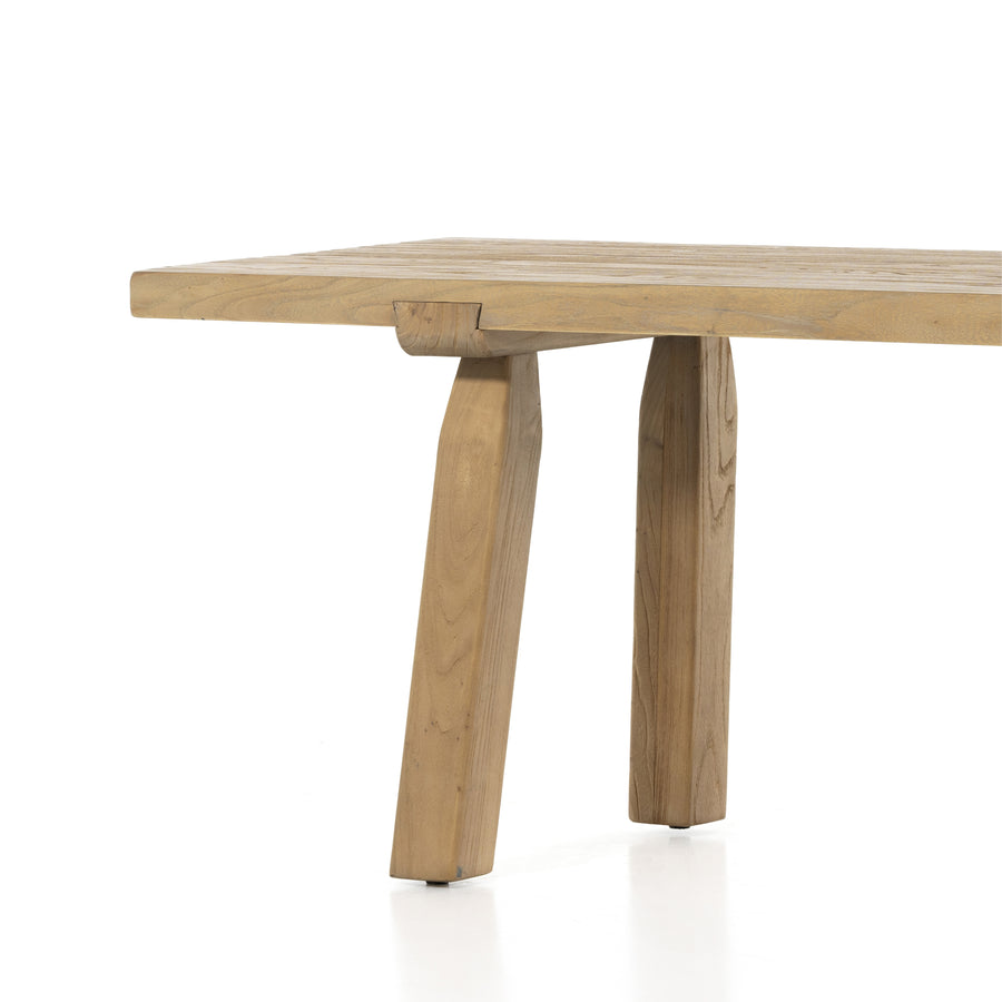 Wells Dining Bench in Natural Elm (76' x 18' x 19')