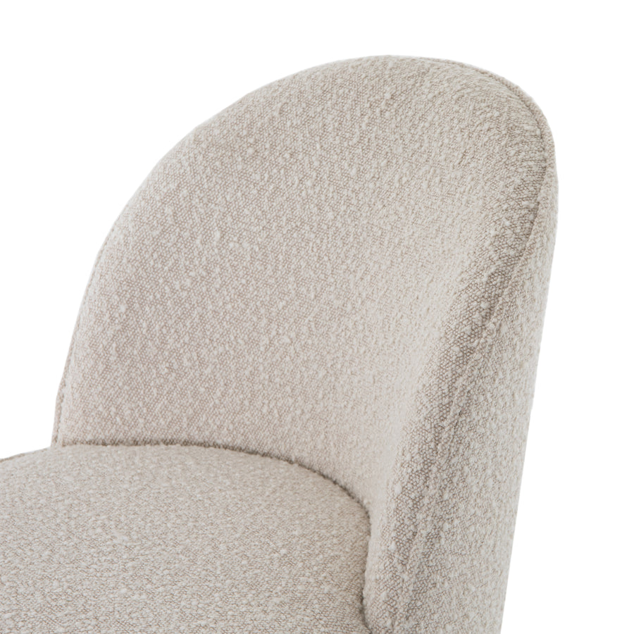 Ashford Dining Chair in Knoll Natural & Satin Brass (20' x 23' x 31.75')