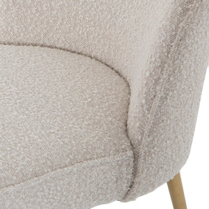 Ashford Dining Chair in Knoll Natural & Satin Brass (20' x 23' x 31.75')
