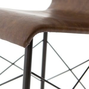 Irondale Dining Chair in Distressed Brown & Waxed Black (17.5' x 20.75' x 33.25')