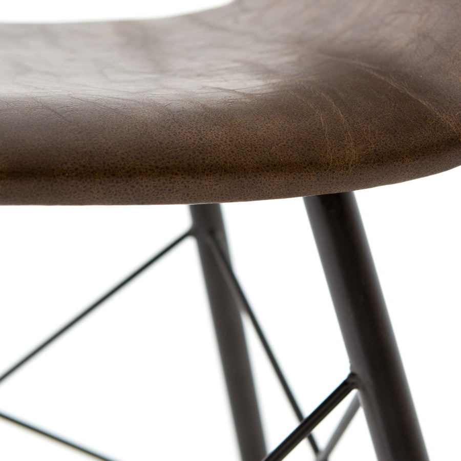 Irondale Dining Chair in Distressed Brown & Waxed Black (17.5' x 20.75' x 33.25')