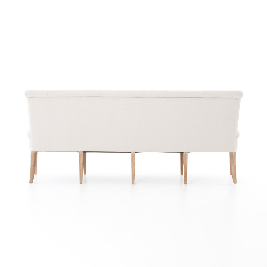 Theory Dining Bench in Light Sand & Whitewash (95.25' x 28' x 41')