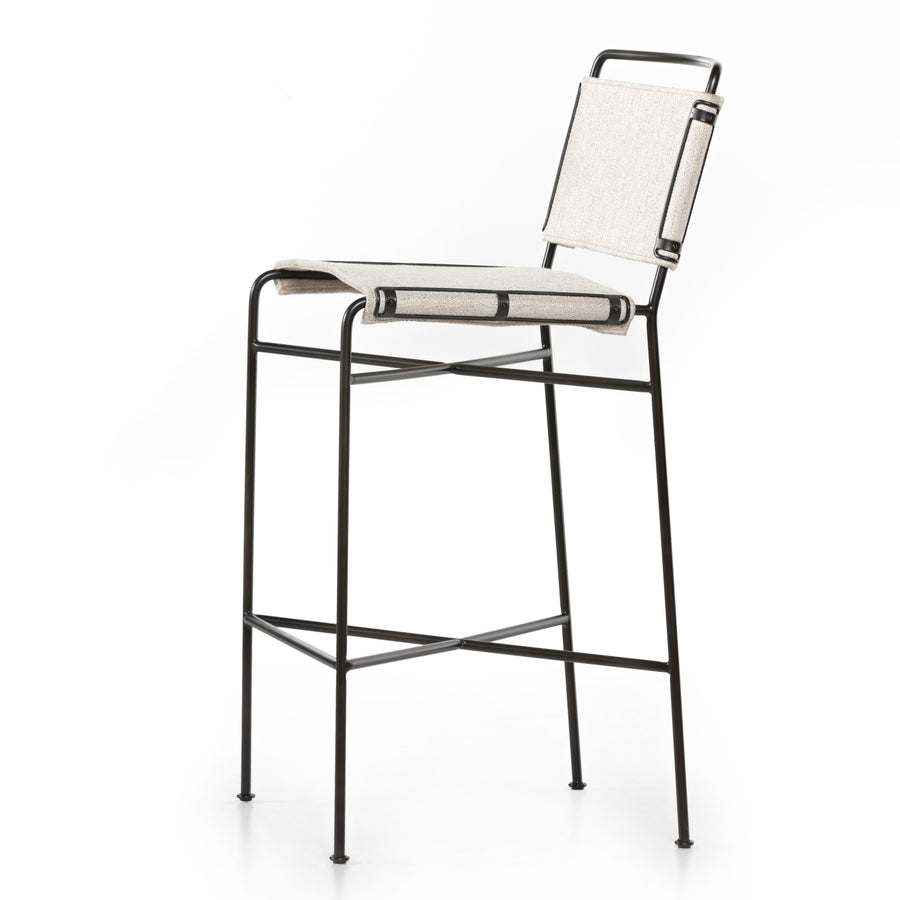 Irondale Bar Stool in Avant Natural & Waxed Black (20.75' x 24.25' x 44')