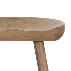Belfast Counter Stool in Natural Matte & Matte Black Iron (17.25' x 17.25' x 26')