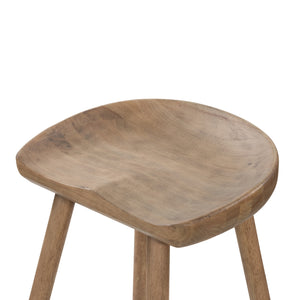 Belfast Counter Stool in Natural Matte & Matte Black Iron (17.25' x 17.25' x 26')