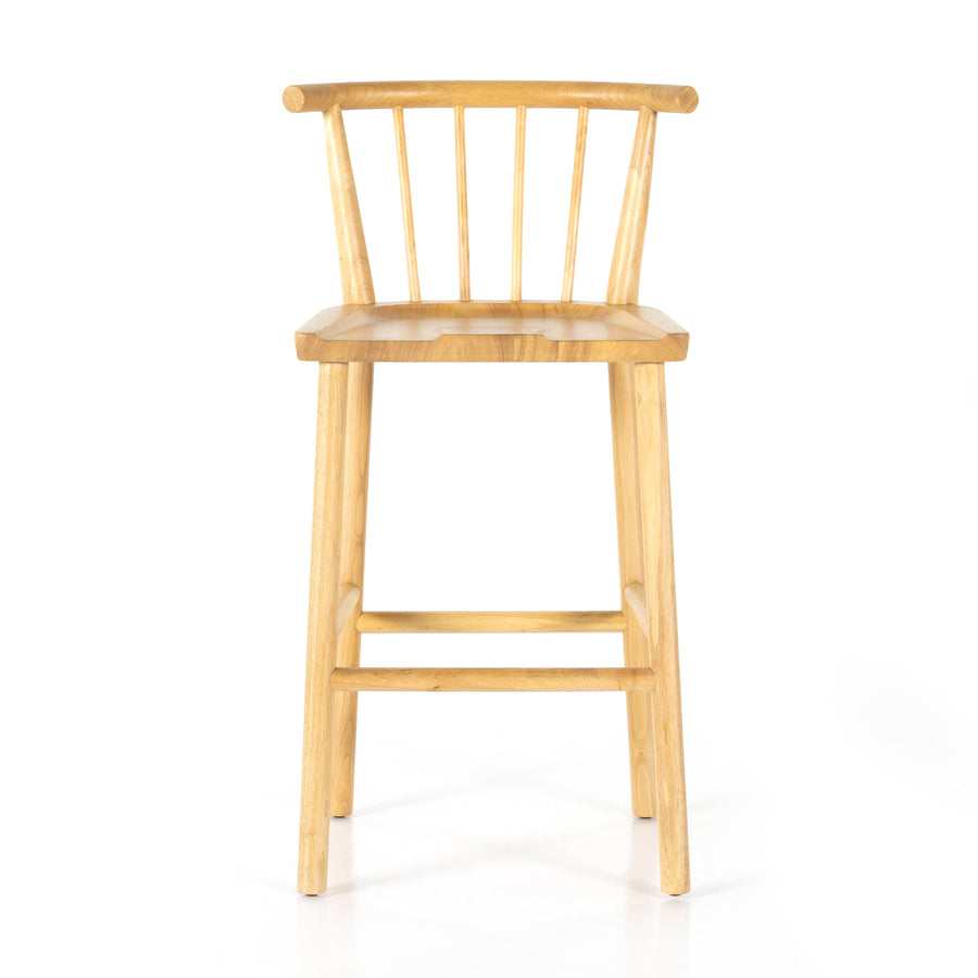 Belfast Bar Stool in Smoked Natural Parawood (22.75' x 23' x 41.25')