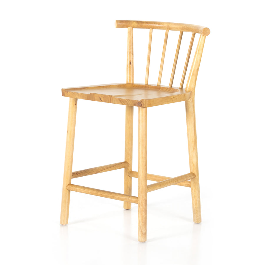 Belfast Counter Stool in Smoked Natural Parawood (22.75' x 23' x 37.5')