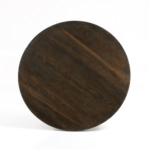 Hughes Bistro Table in Dark Rustic Black & English Brown Oak Veneer (42' x 42' x 30')