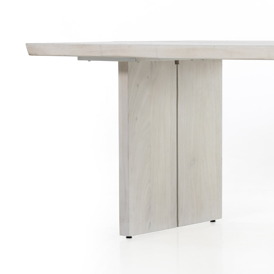 Wesson Dining Table in White Plywood & Bleached Guanacaste (94' x 40' x 30')