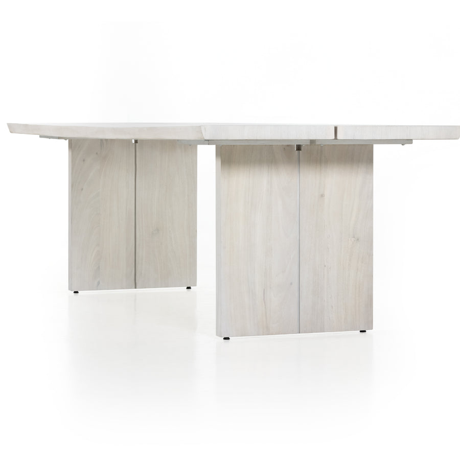 Wesson Dining Table in White Plywood & Bleached Guanacaste (94' x 40' x 30')