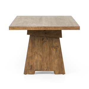 Hughes 87' Dining Table in Honey Pine & Bleached Oak (87' x 40' x 30')