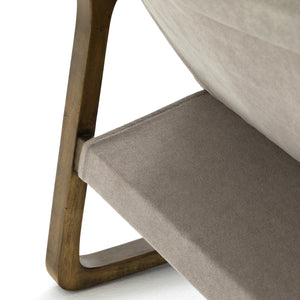 Belfast Chair in Robson Pewter & Grey Parawood (30' x 37' x 30.75')