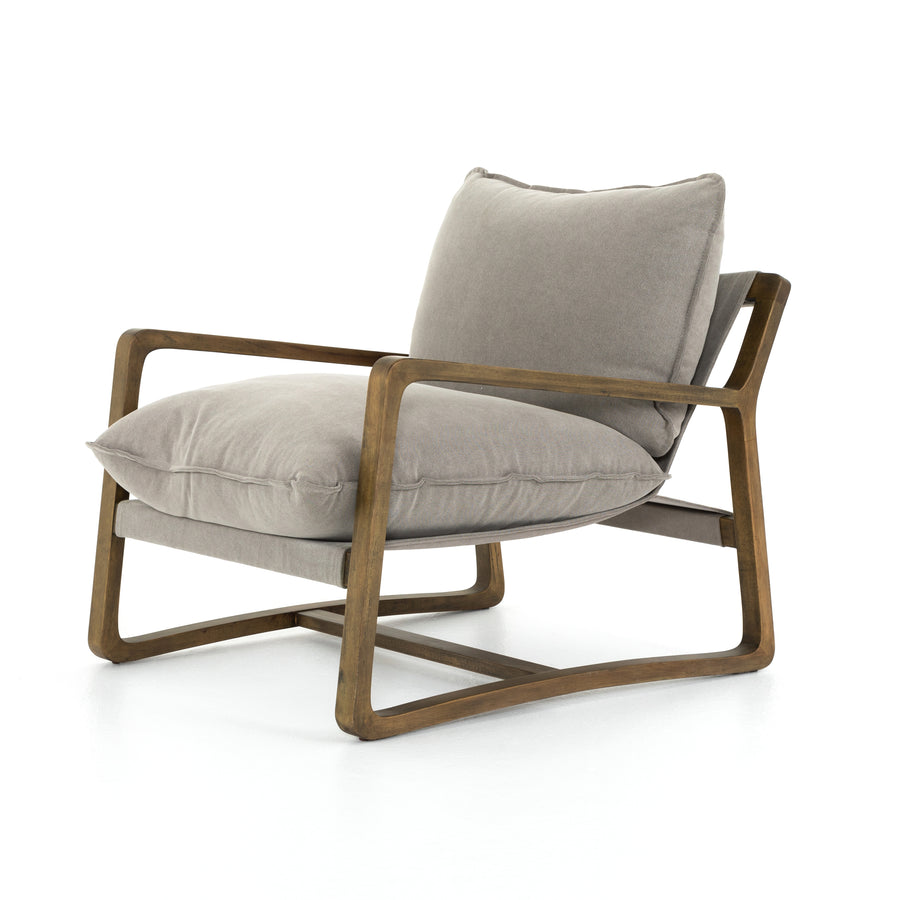 Belfast Chair in Robson Pewter & Grey Parawood (30' x 37' x 30.75')