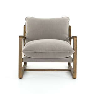 Belfast Chair in Robson Pewter & Grey Parawood (30' x 37' x 30.75')