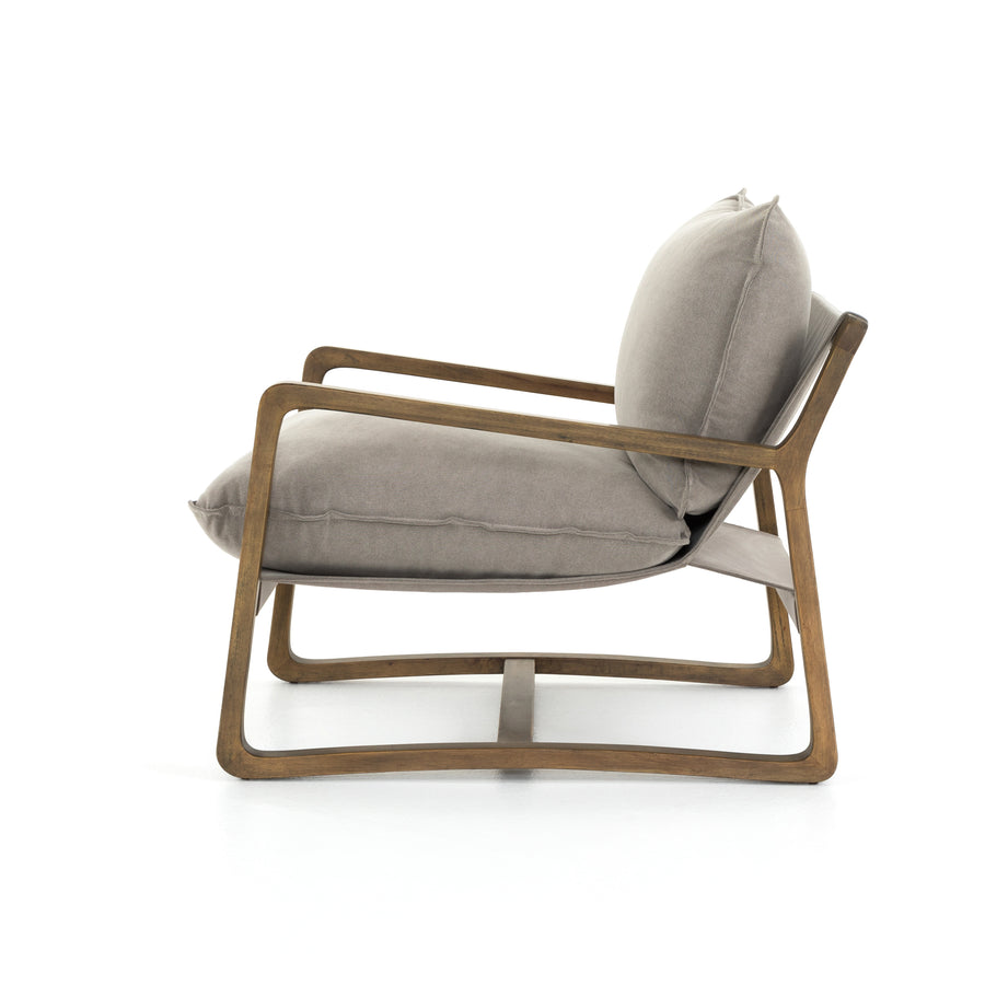 Belfast Chair in Robson Pewter & Grey Parawood (30' x 37' x 30.75')