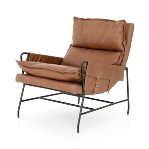 Westgate Chair in Chaps Saddle & Gunmetal (28' x 37' x 35')