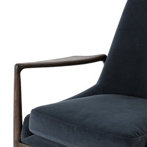 Ashford Chair in Modern Velvet Shadow & Warm Nettlewood (27.25' x 30.25' x 32.25')