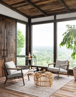 Wesson Chair in Valley Nimbus & Oxidized Iron (26' x 32.5' x 27.75')