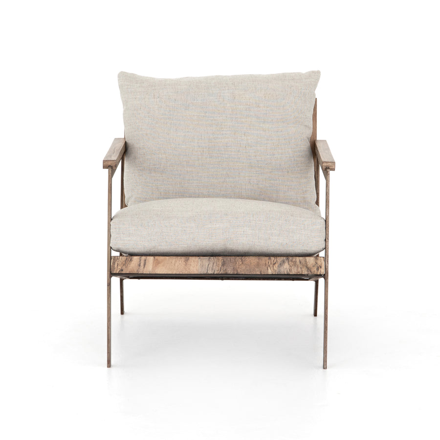 Wesson Chair in Valley Nimbus & Oxidized Iron (26' x 32.5' x 27.75')