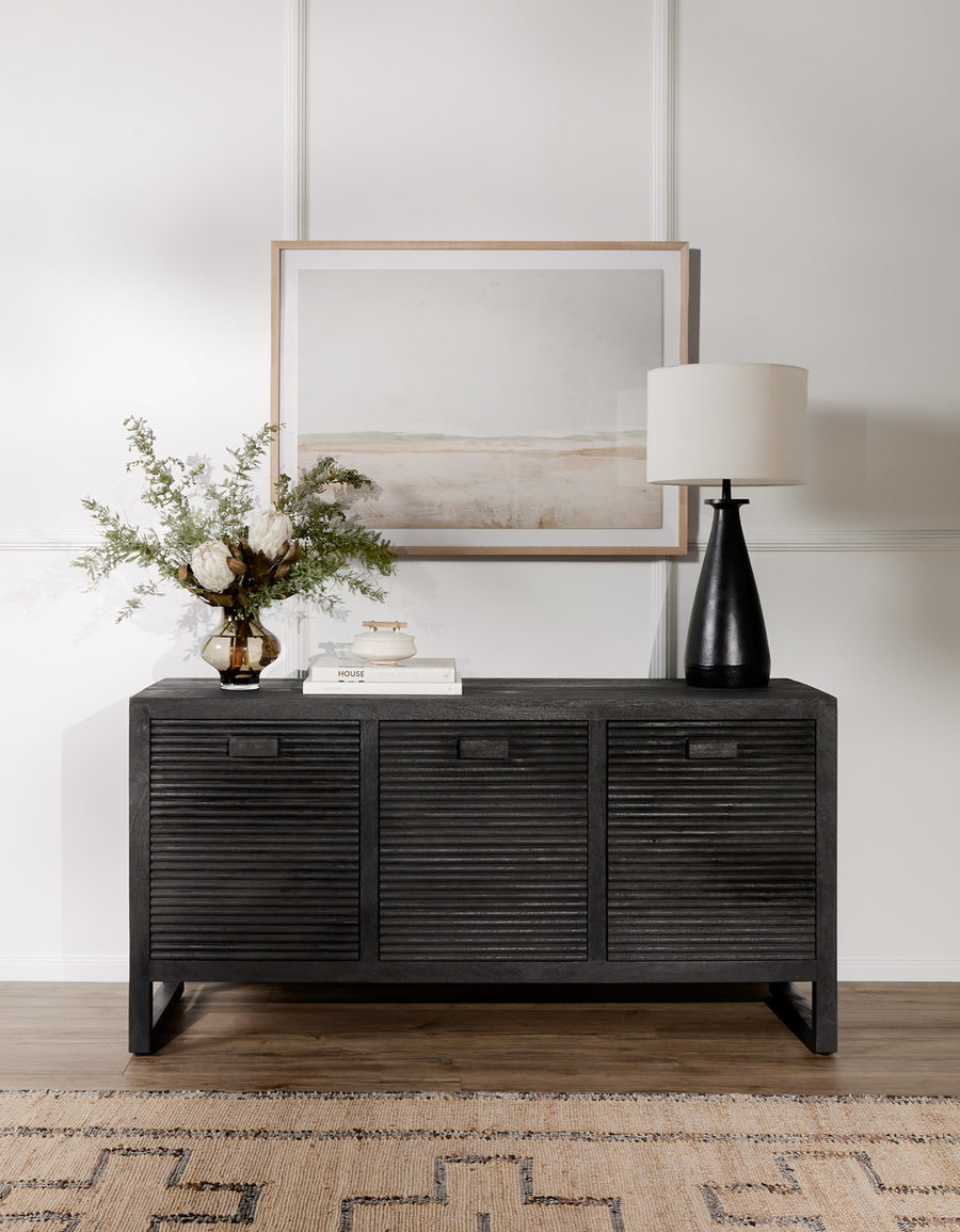 Maya Media Console in Dark Reeded Totem & Dark Totem (59' x 18' x 29.75')