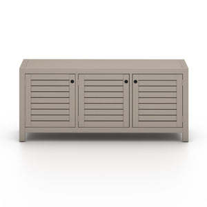 Solano Outdoor SIdeboard in Weathered Grey (70' x 18' x 30')