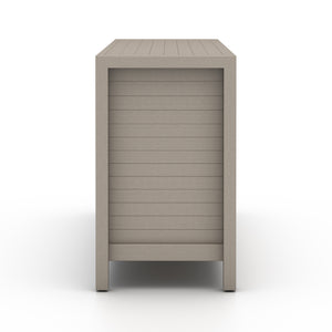 Solano Outdoor SIdeboard in Weathered Grey (70' x 18' x 30')