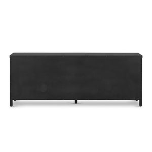 Bolton Media Console in Black & Tempered Glass (65' x 19' x 25')