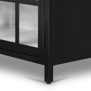 Bolton Media Console in Black & Tempered Glass (65' x 19' x 25')