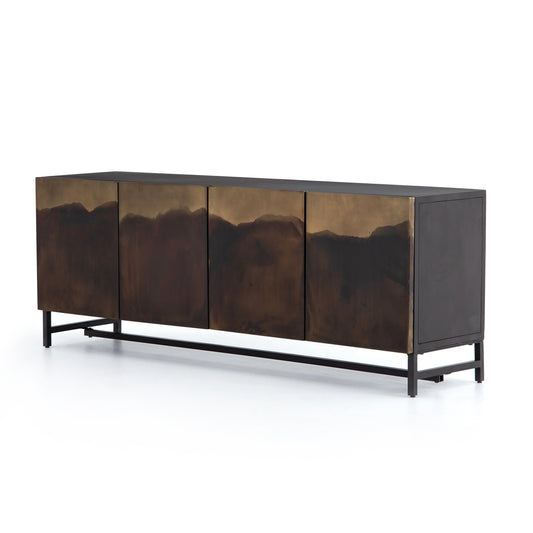 Element Media Console in Distressed Ombre & Aged Brown (72" x 18" x 27")