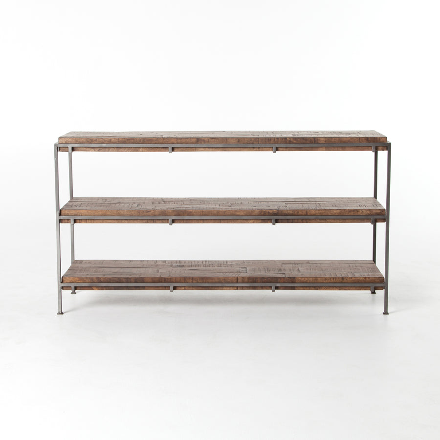 Harmon Media Console in Gunmetal & Weathered Hickory (60' x 18' x 32')