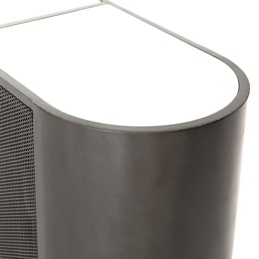 Rockwell Media Console in Gunmetal & Perforated Gunmetal (72' x 17' x 26')