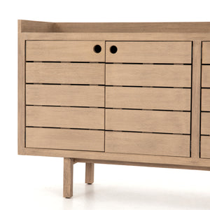 Solano Outdoor SIdeboard in Washed Brown (70' x 18' x 34.75')