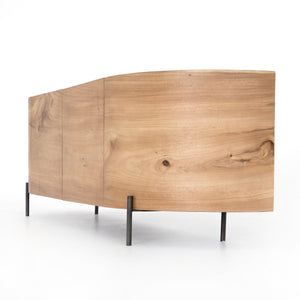 Wesson Media Console in Gold Guanacaste & Bronzed Iron (77' x 18' x 24')