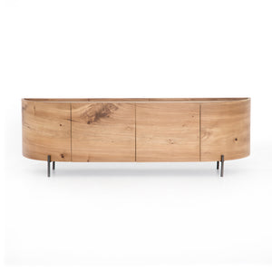 Wesson Media Console in Gold Guanacaste & Bronzed Iron (77' x 18' x 24')