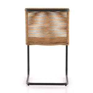 Grass Roots Outdoor Dining Chair in Charcoal Iron & Vintage Natural (19' x 23.5' x 33')