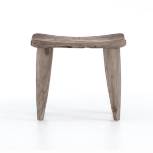 Grass Roots Outdoor Stool in Weathered Grey Teak (20' x 13' x 17')