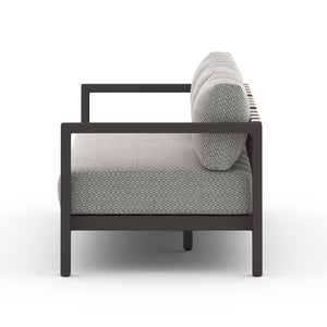 Solano 3-Seat Outdoor Sofa in Faye Ash & Bronze (87.5' x 32.3' x 24.5')