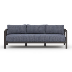 Solano 3-Seat Outdoor Sofa in Faye Navy & Bronze (87.5' x 32.3' x 24.5')