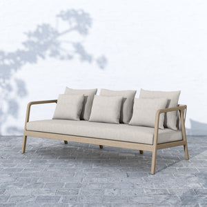 Solano Numa Outdoor Sofa in Stone Grey & Washed Brown (80.8' x 37' x 27.5')