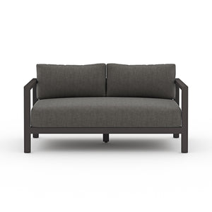 Solano 2-Seat Outdoor Sofa in Charcoal & Bronze (59.8' x 32.3' x 25')