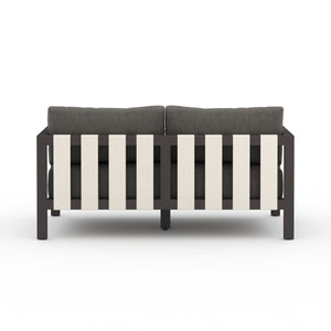Solano 2-Seat Outdoor Sofa in Charcoal & Bronze (59.8' x 32.3' x 25')