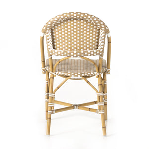 Grass Roots Outdoor Dining Chair in Faux Rattan & Sandstone Weave (20.5' x 23.75' x 35.5')