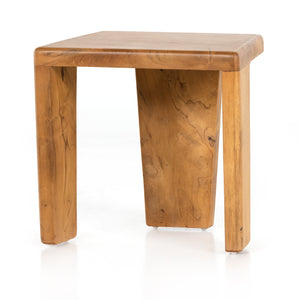 Grass Roots Outdoor Stool in Aged Natural Teak (18' x 14' x 17')
