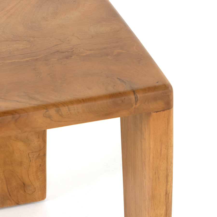 Grass Roots Outdoor Stool in Aged Natural Teak (18' x 14' x 17')
